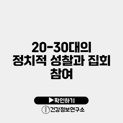 20-30대의 정치적 성찰과 집회 참여