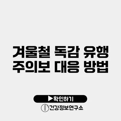 겨울철 독감 유행 주의보 대응 방법