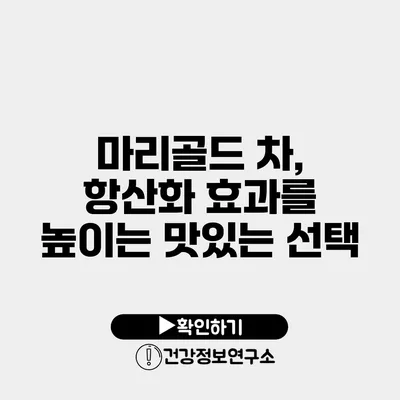 마리골드 차, 항산화 효과를 높이는 맛있는 선택
