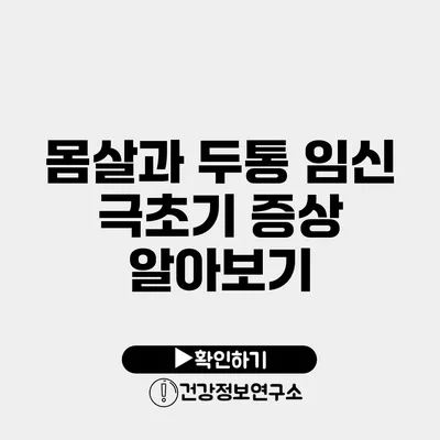 몸살과 두통 임신 극초기 증상 알아보기