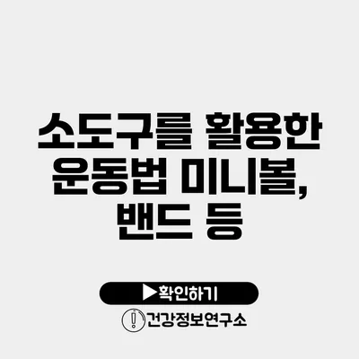 소도구를 활용한 운동법 미니볼, 밴드 등