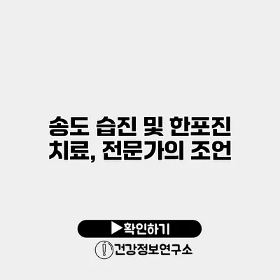 송도 습진 및 한포진 치료, 전문가의 조언