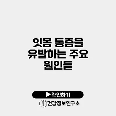 잇몸 통증을 유발하는 주요 원인들