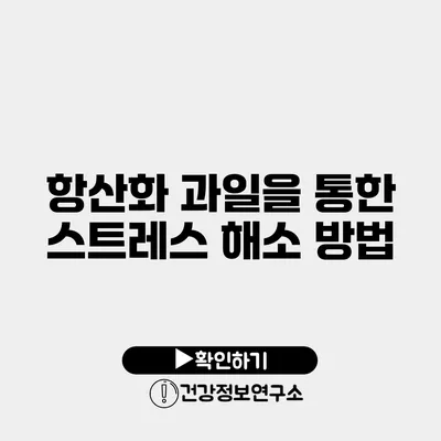 항산화 과일을 통한 스트레스 해소 방법