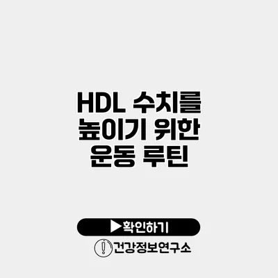 HDL 수치를 높이기 위한 운동 루틴