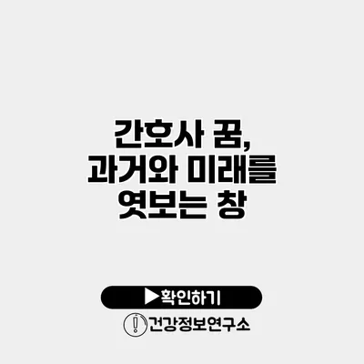 간호사 꿈, 과거와 미래를 엿보는 창