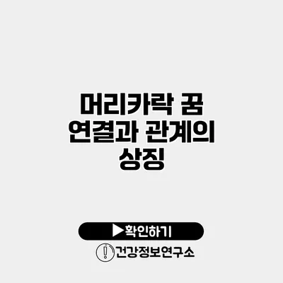 머리카락 꿈 연결과 관계의 상징