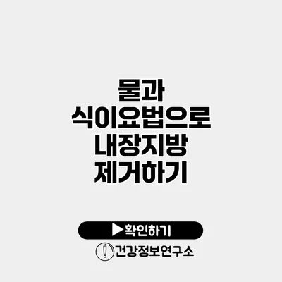 물과 식이요법으로 내장지방 제거하기