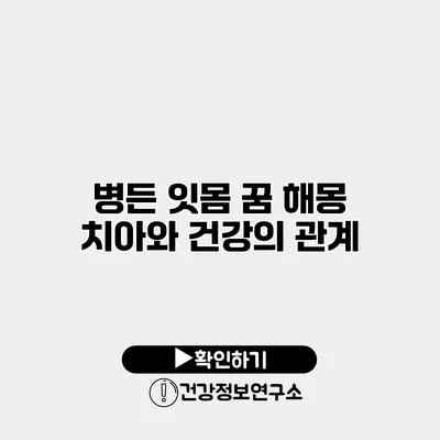병든 잇몸 꿈 해몽 치아와 건강의 관계