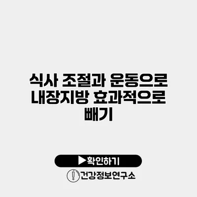 식사 조절과 운동으로 내장지방 효과적으로 빼기