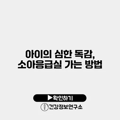 아이의 심한 독감, 소아응급실 가는 방법