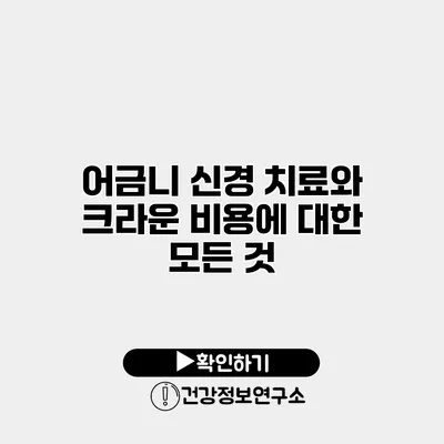어금니 신경 치료와 크라운 비용에 대한 모든 것