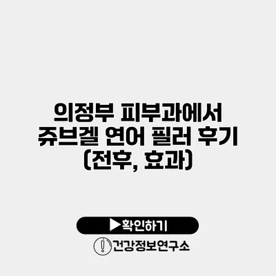 의정부 피부과에서 쥬브겔 연어 필러 후기 (전후, 효과)