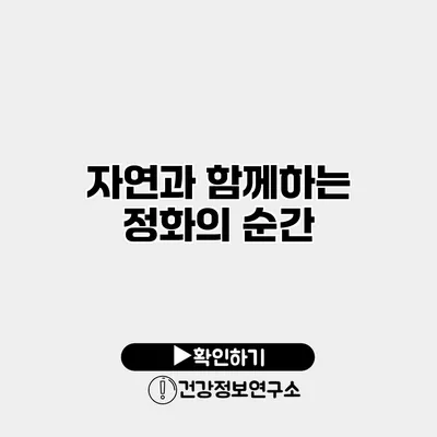 자연과 함께하는 정화의 순간