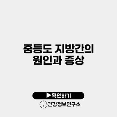 중등도 지방간의 원인과 증상