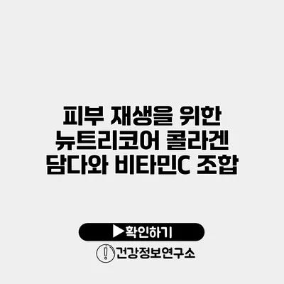피부 재생을 위한 뉴트리코어 콜라겐 담다와 비타민C 조합