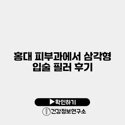 홍대 피부과에서 삼각형 입술 필러 후기
