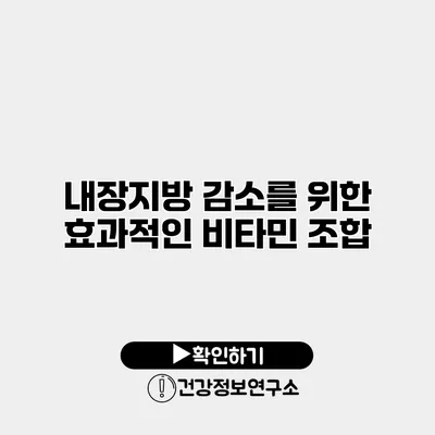 내장지방 감소를 위한 효과적인 비타민 조합