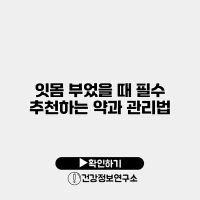 잇몸 부었을 때 필수 추천하는 약과 관리법