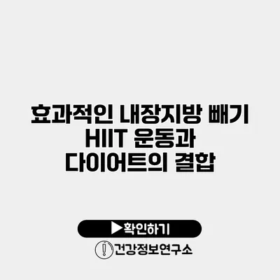 효과적인 내장지방 빼기 HIIT 운동과 다이어트의 결합
